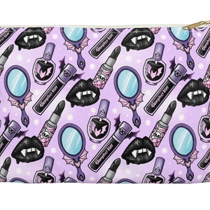 Cute Gothic Makeup Bag~Spooky Accessories|Toiletries Pouch|Pastel Gothic|Gift Ideah