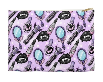 Cute Gothic Makeup Bag~Spooky Accessories|Toiletries Pouch|Pastel Gothic|Gift Ideah