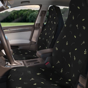 Minimalists Witch Car Seat Covers~Floral Car Decor|Witch Decor|Wiccan Car|Magic Gift Idea