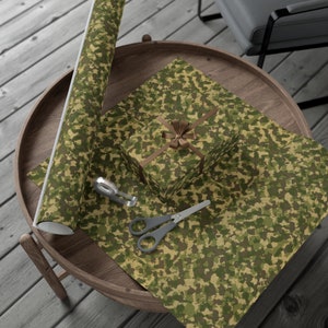 Camouflaged Wrapping Paper~Military Gift Wrap|Birthday|Special Occasion|Party Supplies