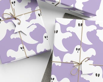 Cute Ghost Wrapping Paper~Halloween| Pastel Ghoul Gift Wrap|Spooky Present Wrap| Ghostly Packaging|Party Supplies|Birthday|Special Occasion