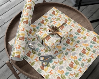Woodland Animals Wrapping Paper~Birthday|Special Occasion| Party Supplies