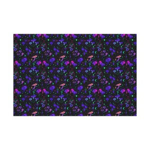 Trippy Mushroom Wrapping Paper~Neon|Black|Witch|occult|Birthday Gift Wrap|Special Occasion| Party Supplies image 5