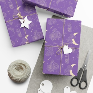 God Of The Sky Wrapping Paper~Purple Moon Gift Wrap|Holidays|Birthday|Special Occasion| Party Supplies
