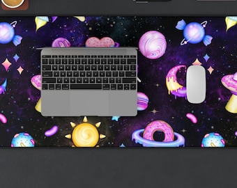 Tapete de mouse Space Galaxy ~ Tapete de mesa alienígena fofo | Decoração de escritório Kawaii | Acessórios para PC para adolescentes | Idéia de presente