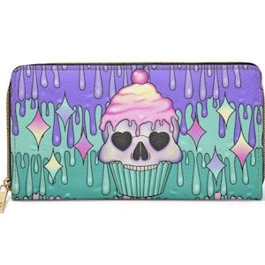 Cartera con cremallera Sweet Treat Kawaii Goth Skull