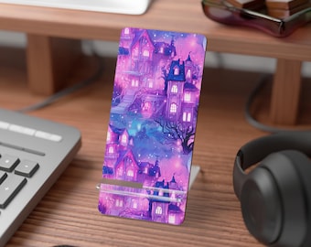 Soporte para teléfono Fantasy Castle ~ Soporte para smartphones/celulares/cargador eléctrico/organizador de decoración del hogar/regalos para amantes de la tecnología