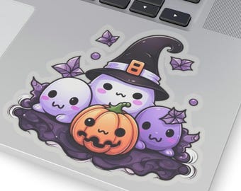 Ghost Halloween Stickers~Spooky Laptop Decals| Creepy Ghost Vinyl Sticker| Halloween Decor|Haunted Sticker|Halloween Party