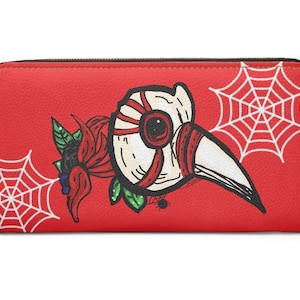 Cartera con cremallera Kawaii Goth Red Plague Doctor