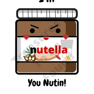 Kawaii Nutella Digital Download Clipart ~ Divertente / Umoristico / Carino / Fornitura di carte / Stazionario / Design / Arte istantanea