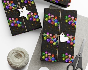 Magical D20 Dice Wrapping Paper~Fantasy Gift Wrap| Cosmic|Birthday|Special Occasion| Party Supplies