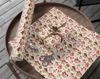 Wild Mushrooms Wrapping Paper~Cottagecore Gift Wrap|Birthday|Special Occasion|Party Supplies