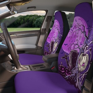 Spooky Night Car Seat Covers~Pumpkin|Creepy|Halloween|Goth|Car Accessories