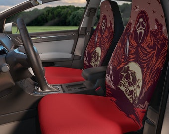 Make You Scream Car Seat Covers~Horror Movie|Spooky|Creepy|Skull car accessories