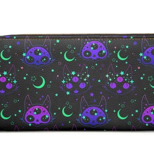 Cosmic Cat Zipper Wallet - Fun| Stilvolles Accessoire | Katzenliebhaber|Geschenk für Sie|Für den täglichen Gebrauch|Wallet Organizer