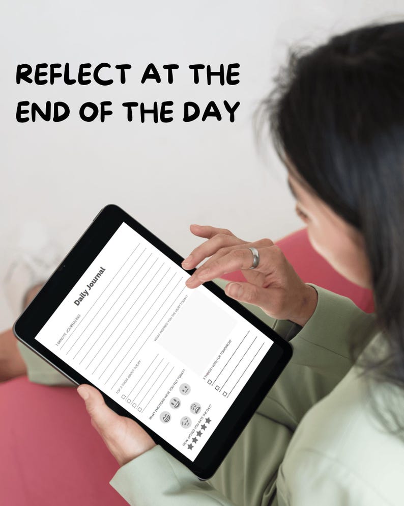 One Page Daily Journaling Sheet | Self-reflection | Printable Journal ...