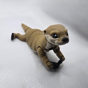 Cute River Otter Articulated / Sensory toy / 3d printed Otter / articulated Otter / Great gift / Otter / Otters