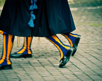 Rome, Italy Photograph. Vatican Guards - Ceramics 8x12