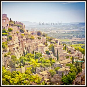 Gordes, Southern France - Provence Photograph. Cliffhanger. 8x8