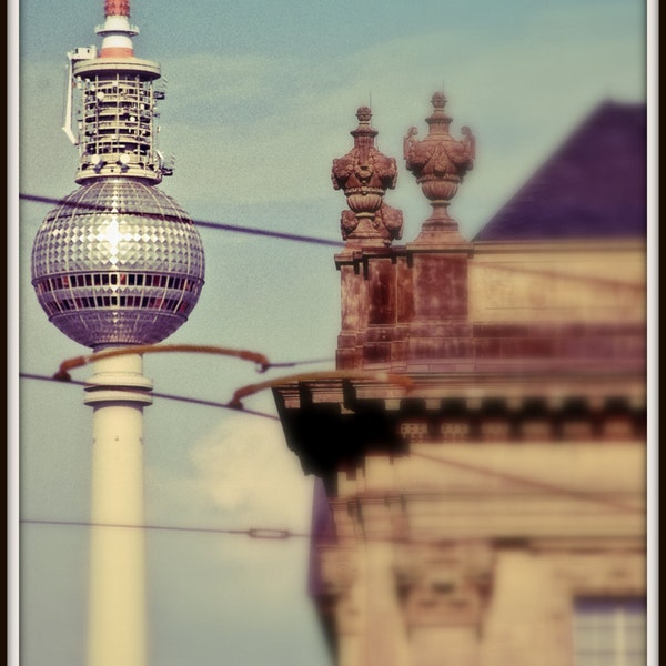 Berlin, Germany Photograph. TV Tower / Fernsehturm / Alexanderplatz. 8x12