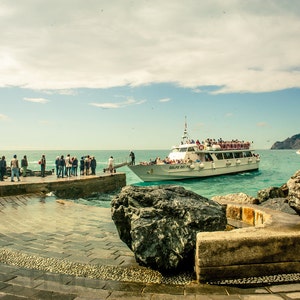 Vernazza, Cinque Terre, Italy Photograph. Docking in Vernazza - Various sizes
