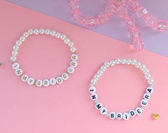 In My Bride Era Bracelet, Handmade Bride to Be Gift, Cute Beaded Friendship Bracelets, Custom Bead Stretchy Bracelets, Bridesmaid Gift Idea