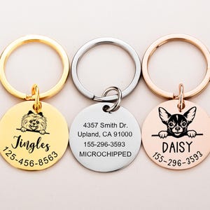 Personalized Engraved Dog Tag: Stainless Steel Pet ID, Double-Sided