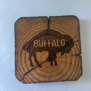 Posavasos de madera de búfalo