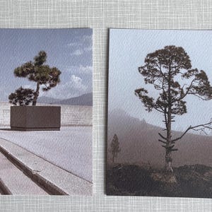 2 x photographies modernes et élégantes imprimées sur papier texturé au format carte postale décoration murale décoration impression photo cadeau de voyage convivial