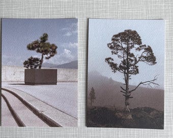 2 fotografías modernas y elegantes impresas en papel texturizado en formato postal, decoración de pared, impresión fotográfica, regalo de viaje, hogareño