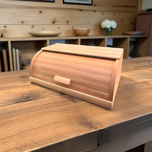Large Natural Wood Bread Box, Rustic Bread Bin, Wooden Kitchen Decor, Bread Storage, Kitchen Organizer, Bread Container
