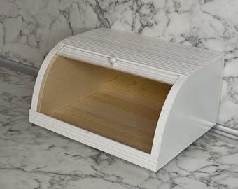 Panera de madera, panera rústica, gran almacenamiento de pan, decoración de cocina rústica, caja de madera natural, panera vintage, contenedor de pan