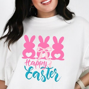 Frohe Ostern Shirt, Aquarell Hase Shirt, bunte Kaninchen Shirt, Ostertag T-Shirt, lustige Ostern Shirt, Osterkaninchen T-Shirt, Hase Kokette