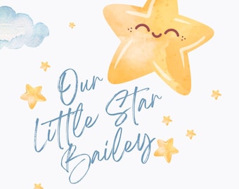 Baby shower welcome sign and invitation