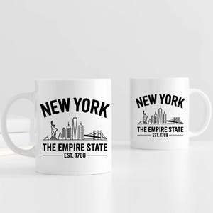 New York City- Inspired Ceramic Mug, The Empire State Coffee Mug, Perfect for Coffee Lovers, Travel Souvenir, Gift for NYC Enthusiasts