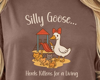 Personalized Preschool Teacher Shirt: Goose Herding Kittens - Comfort Colors Tee