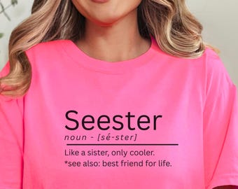 Seester Definition Shirt | Funny Sister Gift | Best Friend for Life Tee | Comfort Colors 1717