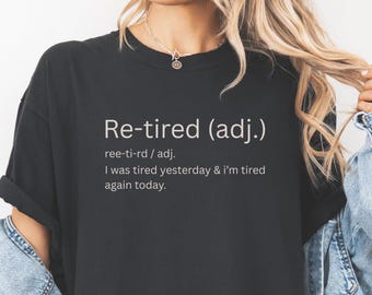 Camiseta con la definición de "Cansada" / Camiseta divertida para mujeres agotadas / Regalo humorístico para mujeres cansadas / Colores cómodos 1717