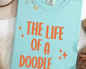 Camiseta Doodle Mama / Camiseta retro con colores cómodos para mamás de perros