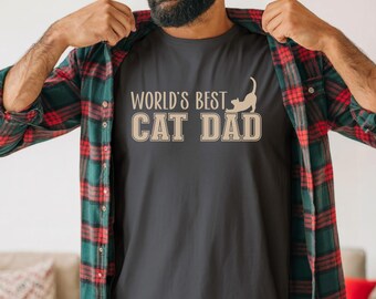 'S Werelds beste Cat Dad-T-shirt, Comfort Colors Lover-T-shirt, grafisch Varsity-shirt