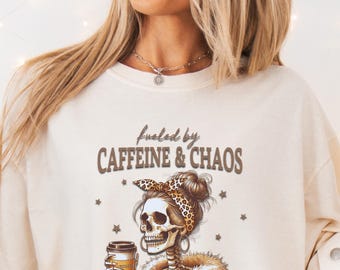 Koffein & Kaos Mamma T-shirt – Skelett Mamma Komfortfärger T-shirt