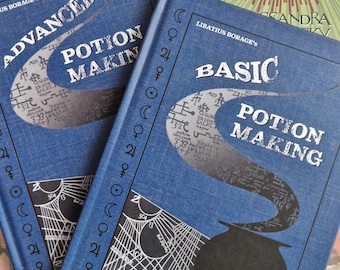 Advanced and Basic POTION MAKING Book - Harry&#39;s Library Collection-  from Movies Replica
