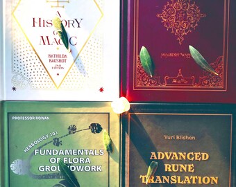 Magic School Book Set: History, Rune, Herbology, Theory (Hardcover)