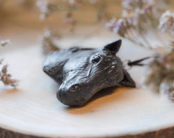 Custom horse portrait pendant, Handmade clay horse head necklace, Unique equestrian jewelry, Personalized gift for horse lovers