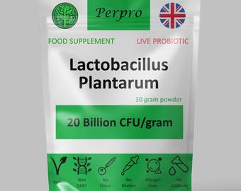 Lactobacillus Plantarum 20 Billion CFU/GRAM UK Made 30gram Powder