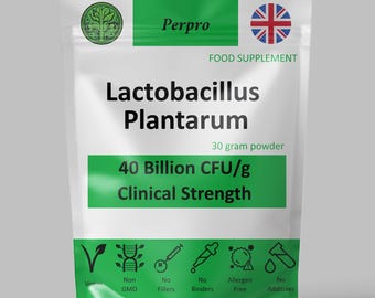 Lactobacillus Plantarum 40 Billion CFU/GRAM UK Made 30gram Powder