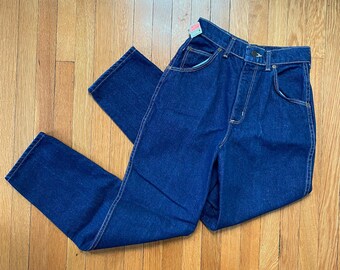 vintage 90s deadstock dark wash mom jeans / 26" waist