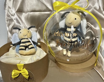 Bee balloon, baby balloon gift, stuffed balloon gift, stuffed animals, bobo balloon,. baby shower gift,