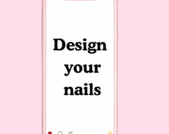 Kundenspezifische handgemachte Presse auf den Nägeln Anfrage - verschiedene Formen und Längen
