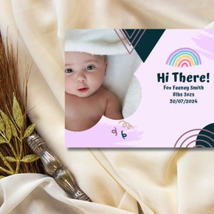 Nouveau bébé (nouveau-né) Merci / Bienvenue dans le monde CARTE POSTALE (entièrement modifiable)